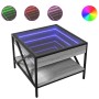 Coffee table with Infinity LED Sonoma gray 50x50x38 cm by , Coffee table - Ref: Foro24-847700, Price: 76,35 €, Discount: %