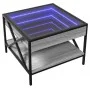 Mesa de centro con Infinity LED gris Sonoma 50x50x38 cm de , Mesas de centro - Ref: Foro24-847700, Precio: 75,38 €, Descuento: %