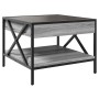 Coffee table with Infinity LED Sonoma gray 50x50x38 cm by , Coffee table - Ref: Foro24-847700, Price: 76,35 €, Discount: %