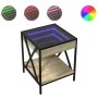 Coffee table with Infinity LED Sonoma oak 40x40x49 cm by , Coffee table - Ref: Foro24-847693, Price: 65,34 €, Discount: %