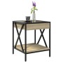 Coffee table with Infinity LED Sonoma oak 40x40x49 cm by , Coffee table - Ref: Foro24-847693, Price: 66,40 €, Discount: %
