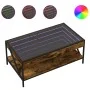Coffee table with Infinity LED smoked oak 90x50x38 cm by , Coffee table - Ref: Foro24-847709, Price: 97,01 €, Discount: %