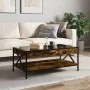 Coffee table with Infinity LED smoked oak 90x50x38 cm by , Coffee table - Ref: Foro24-847709, Price: 97,01 €, Discount: %