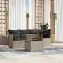 Set de sofás jardín y cojines 5 pzas ratán sintético gris claro de , Conjuntos de jardín - Ref: Foro24-3266352, Precio: 387,5...