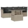 Garden sofa set and cushions 5 pieces light gray synthetic rattan by , Garden sets - Ref: Foro24-3266352, Price: 388,70 €, Di...