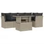 Garden sofa set 6 pieces and gray synthetic rattan cushions by , Garden sets - Ref: Foro24-3266572, Price: 477,84 €, Discount: %