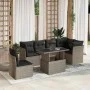 7-piece garden sofa set with light gray PE rattan cushions by , Garden sets - Ref: Foro24-3266622, Price: 544,65 €, Discount: %