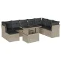 Gartenmöbel-Set 9-teilig mit Kissen aus hellem grauem Kunst-Rattan. von , Gartensets - Ref: Foro24-3266792, Preis: 659,23 €, ...