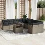 Set de sofás de jardín 11 pzas y cojines ratán sintético gris de , Conjuntos de jardín - Ref: Foro24-3266882, Precio: 856,05 ...