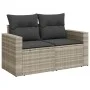 Garden sofa set 6 pieces and gray synthetic rattan cushions by , Garden sets - Ref: Foro24-3267272, Price: 470,35 €, Discount: %