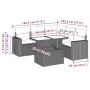 Garden sofa set 6 pieces and gray synthetic rattan cushions by , Garden sets - Ref: Foro24-3267272, Price: 470,35 €, Discount: %