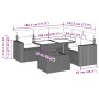 Set de sofás de jardín 6 pzas y cojines ratán sintético gris de , Conjuntos de jardín - Ref: Foro24-3267272, Precio: 452,02 €...