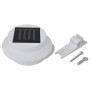 Foco solar blanco para vallas de jardín, 6 unidades