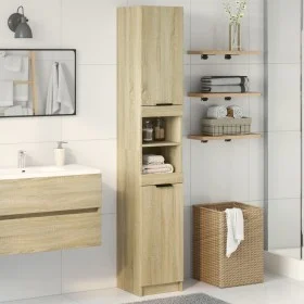 Badezimmerschrank aus Sonoma-Eichenfurnier, 32x34x188,5 cm. von , Badezimmermöbel - Ref: Foro24-849656, Preis: 73,98 €, Rabat...