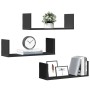 Wandregale 3 Stück aus schwarzem Ingenieurholz 58x18x18 cm von , Regale und Regale - Ref: Foro24-853282, Preis: 29,75 €, Raba...