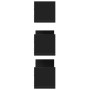 Set of 3 wall shelves made of black engineered wood, 58x18x18 cm. by , Shelves and shelves - Ref: Foro24-853282, Price: 27,95...
