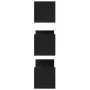 Set of 3 wall shelves made of black engineered wood, 58x18x18 cm. by , Shelves and shelves - Ref: Foro24-853282, Price: 29,00...