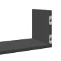 Set of 3 wall shelves made of black engineered wood, 58x18x18 cm. by , Shelves and shelves - Ref: Foro24-853282, Price: 29,00...