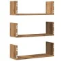 Wall shelves 3 units engineered wood artisian 58x18x18 cm by , Shelves and shelves - Ref: Foro24-853289, Price: 29,65 €, Disc...