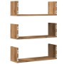 Wandregale 3 Stück aus Kunstholzhandwerk 58x18x18 cm von , Regale und Regale - Ref: Foro24-853289, Preis: 30,14 €, Rabatt: %