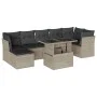 Garden sofa set 8 pieces and gray synthetic rattan cushions by , Garden sets - Ref: Foro24-3266752, Price: 592,45 €, Discount: %