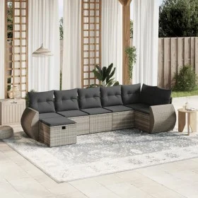 Gartensofa-Set, 7-teilig, mit Kissen, aus hellem grauem PE-Rattan. von , Gartensets - Ref: Foro24-3264128, Preis: 498,13 €, R...