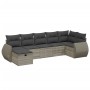 7-piece garden sofa set with light gray PE rattan cushions by , Garden sets - Ref: Foro24-3264128, Price: 506,78 €, Discount: %
