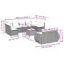 Set sofás jardín 10 pzas con cojines ratán sintético gris claro de , Sofás modulares de exterior - Ref: Foro24-3221831, Preci...
