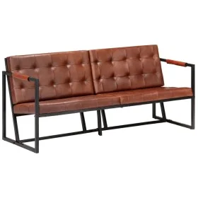 Dreisitzer-Sofa aus echtem braunem Ziegenleder. von , Sofas - Ref: Foro24-288284, Preis: 503,77 €, Rabatt: %
