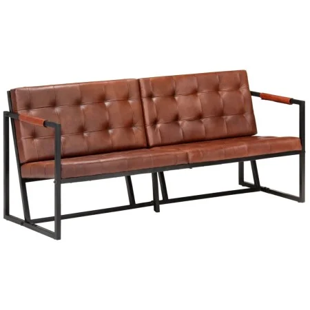 3-seater sofa made of genuine brown goat leather by , Sofas - Ref: Foro24-288284, Price: 503,77 €, Discount: %