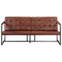 3-seater sofa made of genuine brown goat leather by , Sofas - Ref: Foro24-288284, Price: 512,08 €, Discount: %