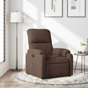 Sillón reclinable tela de microfibra marrón de , Sillones - Ref: Foro24-373448, Precio: 249,34 €, Descuento: %