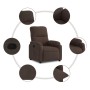 Sillón reclinable tela de microfibra marrón de , Sillones - Ref: Foro24-373448, Precio: 252,96 €, Descuento: %