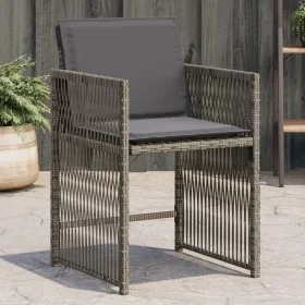 Gartensofas mit 4 Stück grauen Kissen aus synthetischem Rattan von , Gartenstühle - Ref: Foro24-365036, Preis: 193,39 €, Raba...