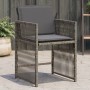 Gartensofas mit 4 Stück grauen Kissen aus synthetischem Rattan von , Gartenstühle - Ref: Foro24-365036, Preis: 197,21 €, Raba...