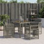 Sillones de jardín con cojines 4 uds ratán sintético gris by , Garden chairs - Ref: Foro24-365036, Price: 197,21 €, Discount: %