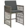 Sillones de jardín con cojines 4 uds ratán sintético gris by , Garden chairs - Ref: Foro24-365036, Price: 197,21 €, Discount: %