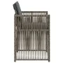 Gartensofas mit 4 Stück grauen Kissen aus synthetischem Rattan von , Gartenstühle - Ref: Foro24-365036, Preis: 193,39 €, Raba...