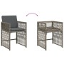 Gartensofas mit 4 Stück grauen Kissen aus synthetischem Rattan von , Gartenstühle - Ref: Foro24-365036, Preis: 197,21 €, Raba...