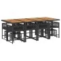 Set comedor de jardín con cojines 13 pzas ratán sintético negro by , Garden sets - Ref: Foro24-3211527, Price: 771,76 €, Disc...