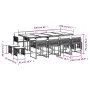 Set comedor de jardín con cojines 13 pzas ratán sintético negro by , Garden sets - Ref: Foro24-3211527, Price: 771,76 €, Disc...