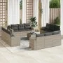Set sofás de jardín con cojines 13 piezas ratán sintético gris by , Modular outdoor sofas - Ref: Foro24-3251119, Price: 1,00 ...