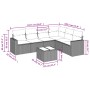 Set de sofás de jardín 7 pzas con cojines ratán PE gris claro by , Garden sets - Ref: Foro24-3219012, Price: 481,20 €, Discou...