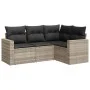 Set de sofás de jardín 4 pzas y cojines ratán sintético gris by , Modular outdoor sofas - Ref: Foro24-3251249, Price: 315,63 ...