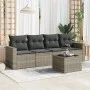 Set de sofás jardín y cojines 5 pzas ratán sintético gris claro by , Modular outdoor sofas - Ref: Foro24-3251029, Price: 334,...
