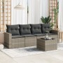 Set de sofás jardín y cojines 5 pzas ratán sintético gris claro by , Modular outdoor sofas - Ref: Foro24-3251029, Price: 329,...