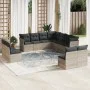 Set de sofás de jardín 11 pzas y cojines ratán sintético gris by , Garden sets - Ref: Foro24-3217822, Price: 737,77 €, Discou...