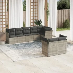 Set de sofás de jardín 8 pzas y cojines ratán sintético gris by , Garden sets - Ref: Foro24-3217912, Price: 590,21 €, Discoun...