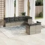 Gartensofagarnitur 8-teilig mit grauen Polstern aus synthetischem Rattan von , Gartensets - Ref: Foro24-3217912, Preis: 590,2...