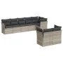 Gartensofagarnitur 8-teilig mit grauen Polstern aus synthetischem Rattan von , Gartensets - Ref: Foro24-3217912, Preis: 590,2...